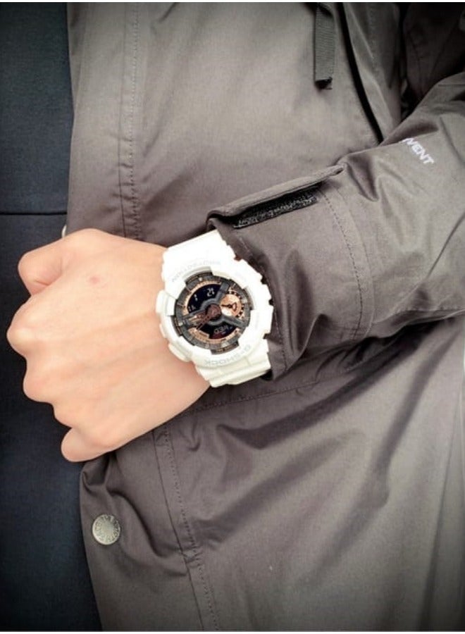 كاسيو ساعة كاسيو جي شوك GA-110RG-7A للرجال باللونين الأسود والأبيض والذهبي - Image 4